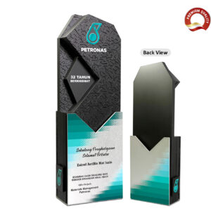 Square Honor Award with customizable engraving for corporate recognition