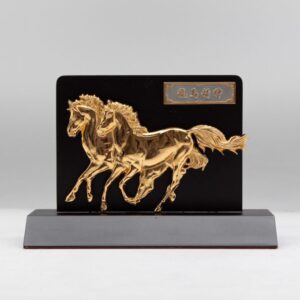 Pewter Golden Horses